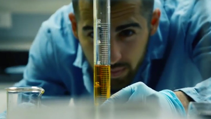 SOLUR image of student in lab.