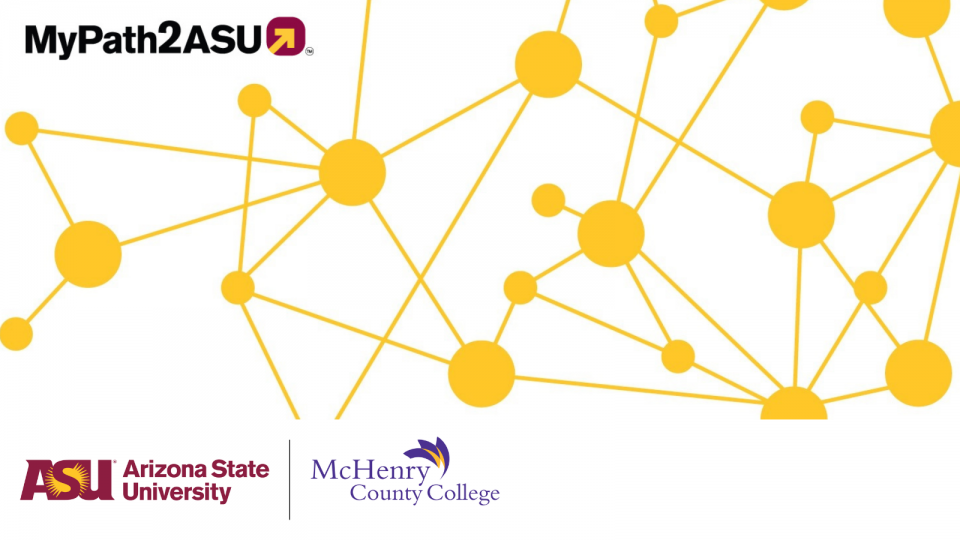 McHenry County College and Arizona State University logo and header